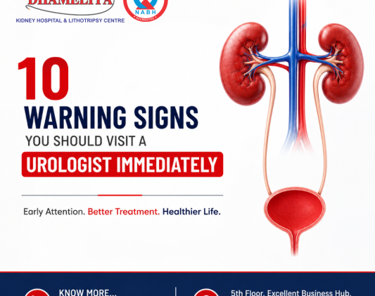 warning signs to visit a urologist What are the warning signs that you should see a urologist? When should I visit a urologist for urinary problems? Can blood in urine be a sign of kidney disease? How do I know if I have a kidney stone? What symptoms should never be ignored in urology? When should men get checked for prostate problems? Is frequent urination a sign of a serious condition? Which doctor treats kidney stones and urinary infections? Can burning urination indicate a kidney problem? What are the early signs of bladder disease? urologist, urology, kidney doctor, urinary problems, kidney health, bladder health, prostate health, blood in urine, kidney stone, UTI symptoms, urinary infection, prostate enlargement, urology treatment, men's health, kidney disease 10 warning signs you should visit a urologist immediately, when to see a urologist, symptoms that require a urologist, blood in urine causes, kidney stone warning signs, frequent urination in men, burning urination treatment, best urologist for kidney stones, signs of prostate problems, early symptoms of kidney disease, bladder infection symptoms, urinary tract health tips, kidney pain symptoms, male urinary health problems, urology consultation guide best urologist in Surat, kidney hospital in Surat, kidney stone treatment in Surat, urology hospital in Surat, urinary problem specialist Surat, prostate treatment Surat, Dhameliya Kidney Hospital & Lithotripsy Centre, laser kidney stone surgery Surat, RIRS surgery Surat, PCNL treatment Surat, HoLEP surgery Surat, ThuLEP surgery Surat, robotic urology Surat, urologist near Lal Darwaja Surat, Gujarat kidney specialist best urologist in India, kidney stone treatment India, urology hospital India, laser kidney stone surgery India, prostate surgery India, robotic urology India, urinary tract specialist India, kidney specialist doctor India, advanced urology treatment India, kidney stone removal India, urinary infection treatment India, men's health specialist India best urologist, kidney stone specialist, urinary tract specialist, signs you need a urologist, kidney stone treatment without surgery, laser kidney stone surgery, robotic urology, prostate enlargement treatment, blood in urine evaluation, urinary health expert, bladder health specialist, kidney disease symptoms, advanced urology care, minimally invasive urology surgery, kidney and bladder specialist